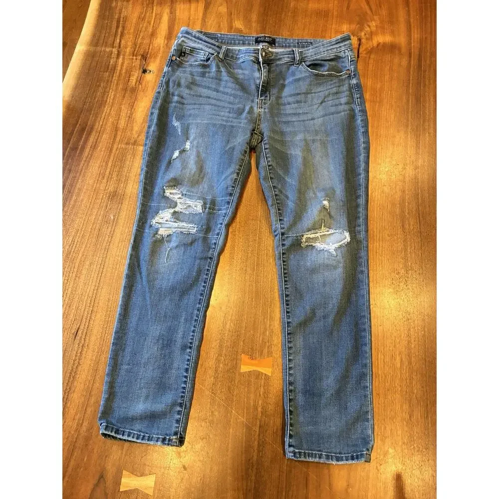 Judy Blue Boyfriend Fit Jeans Women's‎ 15/32 Blue Faded Medium Wash JB8284MD